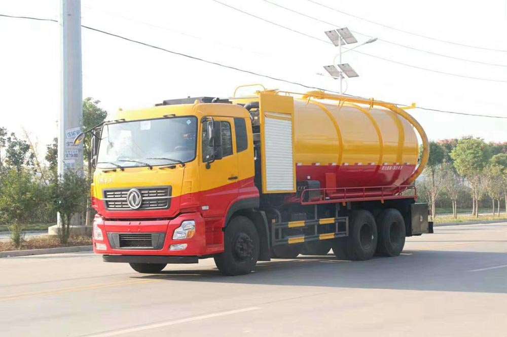 東風天龍后八輪國六清洗吸污車帶副發動機圖片2